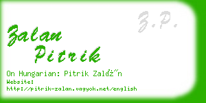 zalan pitrik business card